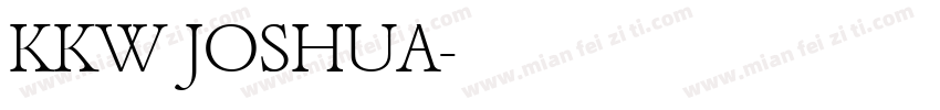 KKW JOSHUA字体转换